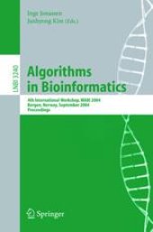 book Algorithms in Bioinformatics: 4th International Workshop, WABI 2004, Bergen, Norway, September 17-21, 2004. Proceedings