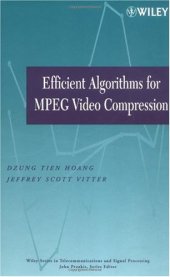 book Efficient algorithms for MPEG video compression