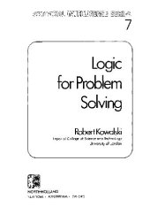 book Logic for problem solving