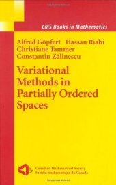 book Variational methods in partially ordered spaces