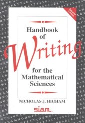 book Handbook of writing for the mathematical sciences