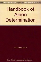 book Handbook of Anion Determination