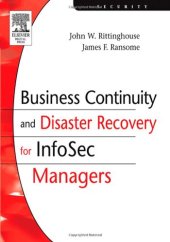 book Business Continuity and Disaster Recovery for Info: Sec Managers