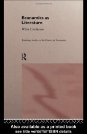 book Economics as Literature