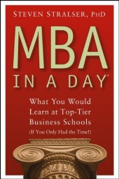 book MBA In A Day: What You Would Learn At Top-Tier Business Schools