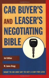 book Car Buyer's and Leaser's Negotiating Bible, Third Edition