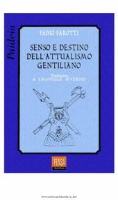 book Senso e destino dell'attualismo gentiliano