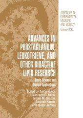 book Advances in Prostaglandin, Leukotriene, and other Bioactive Lipid Research: Basic Science and Clinical Applications