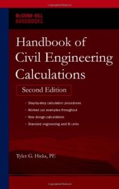 book Handbook of Civil Engineering Calculations, Second Edition