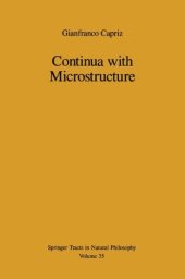 book Continua with Microstructure: v. 35