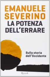 book La potenza dell'errare. Sulla storia dell'Occidente