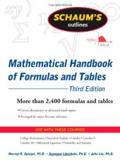 book Mathematical handbook of formulas and tables