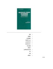 book Quadratic forms in random variables: theory and applications