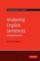 book Analysing English sentences: a minimalist approach