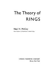 book The theory of rings