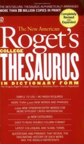 book The New American Roget's college thesaurus in dictionary form