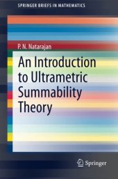 book An introduction to ultrametric summability theory