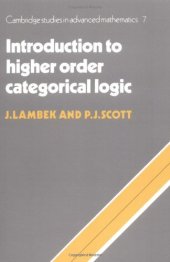 book Introduction to higher-order categorical logic