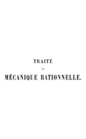 book Traite de mecanique rationnelle, tome 2