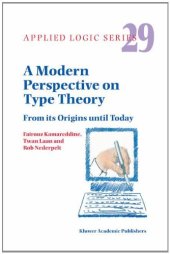 book A Modern Perspective on Type Theory: From its Origins until Today