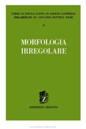 book Corso di lingua latina 2: morfologia irregolare