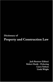 book Dictionary of Property and Construction Law