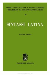 book Corso di lingua latina: sintassi latina