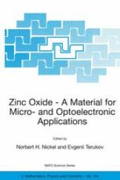 book Zinc Oxide — A Material for Micro- and Optoelectronic Applications