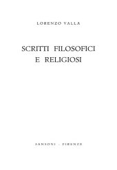 book Scritti filosofici e religiosi