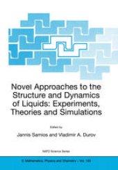 book Novel Approaches to the Structure and Dynamics of Liquids: Experiments, Theories and Simulations