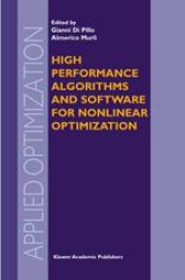 book High Performance Algorithms and Software for Nonlinear Optimization