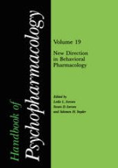 book Handbook of Psychopharmacology: Volume 19 New Directions in Behavioral Pharmacology