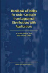 book Handbook of Tables for Order Statistics from Lognormal Distributions with Applications