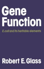 book Gene Function:  E. coli and its heritable elements