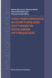 book High Performance Algorithms and Software in Nonlinear Optimization