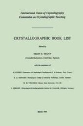 book Crystallographic Book List