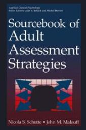 book Sourcebook of Adult Assessment Strategies