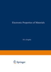 book Electronic Properties of Materials: A Guide to the Literature Volume Two, Part One Volume 1 / Volume 2 / Volume 3