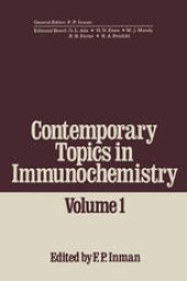 book Contemporary Topics in Immunochemistry: Volume 1