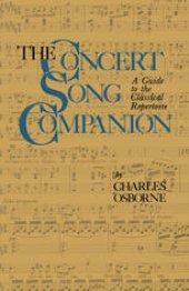 book The Concert Song Companion: A Guide to the Classical Repertoire