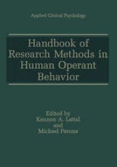 book Handbook of Research Methods in Human Operant Behavior