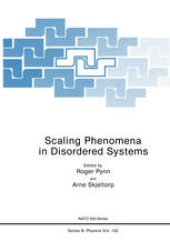 book Scaling Phenomena in Disordered Systems