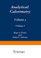 book Analytical Calorimetry: Volume 3