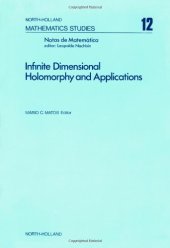 book Infinite dimensional holomorphy and applications: [proceedings]