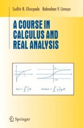 book A Course in Calculus and Real Analysis