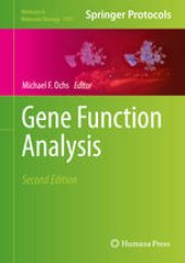 book Gene Function Analysis