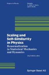 book Scaling and Self-Similarity in Physics: Renormalization in Statistical Mechanics and Dynamics