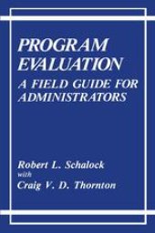 book Program Evaluation: A Field Guide for Administrators