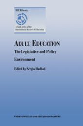 book Adult Education — The Legislative and Policy Environment