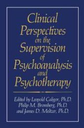 book Clinical Perspectives on the Supervision of Psychoanalysis and Psychotherapy